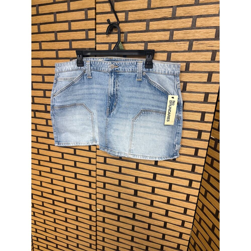 No Boundaries Cargo Denim Mini Skirt Size XL